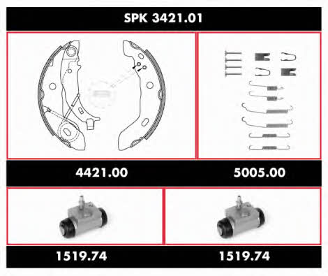 SPK342101 Woking Brake shoe set