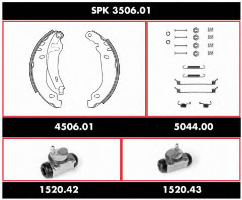 Woking SPK 3506.01 Brake shoe set SPK350601