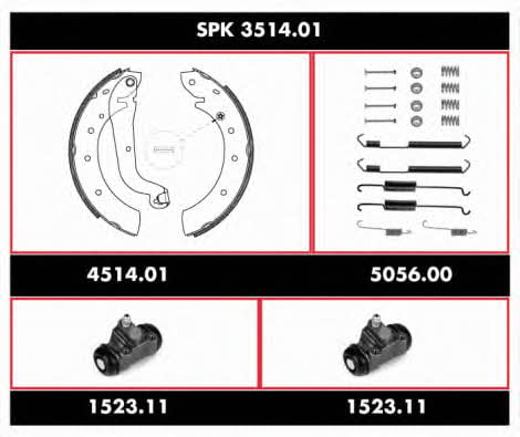  SPK 3514.01 Brake shoe set SPK351401