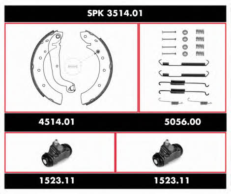 Woking SPK 3514.01 Brake shoe set SPK351401