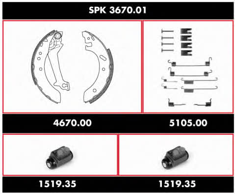 Woking SPK 3670.01 Brake shoe set SPK367001