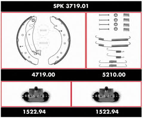 Woking SPK 3719.01 Brake shoe set SPK371901
