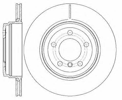 Woking D61082.10 Rear ventilated brake disc D6108210