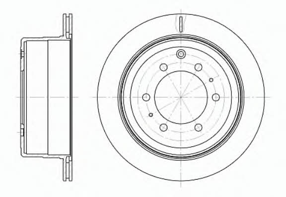 Woking D61256.10 Rear ventilated brake disc D6125610