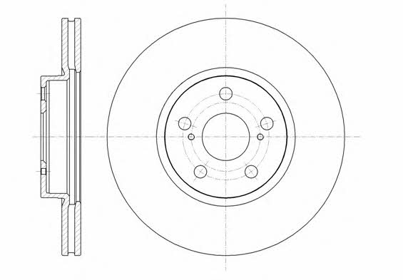 Woking D61330.10 Front brake disc ventilated D6133010