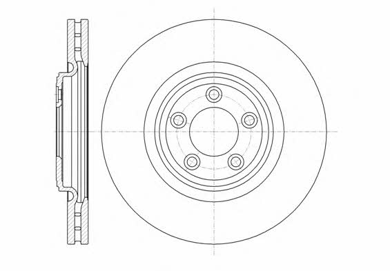 Woking D61374.10 Front brake disc ventilated D6137410