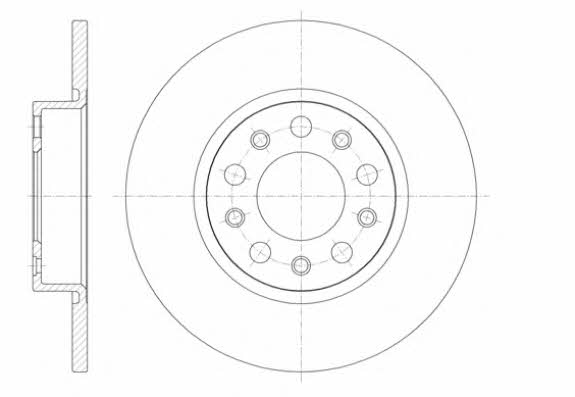 Woking D61426.00 Rear brake disc, non-ventilated D6142600