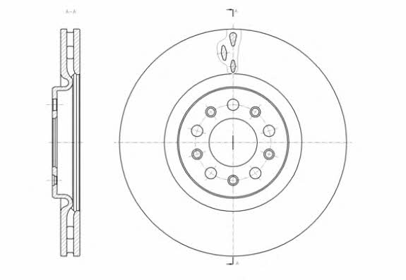 Woking D61429.10 Front brake disc ventilated D6142910