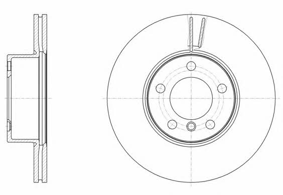 Woking D61496.10 Front brake disc ventilated D6149610