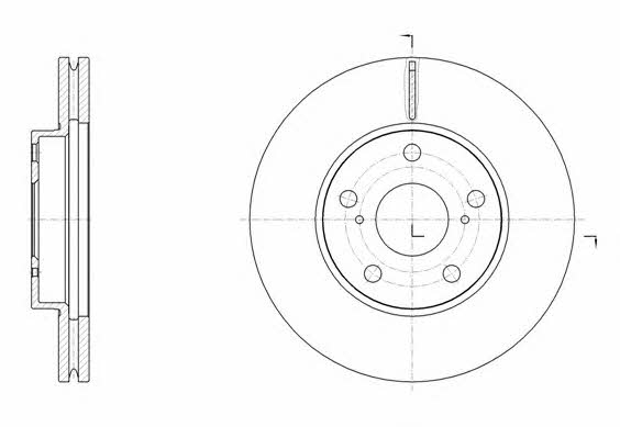 Woking D61539.10 Front brake disc ventilated D6153910