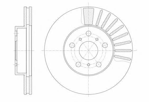 Woking D6170.10 Front brake disc ventilated D617010