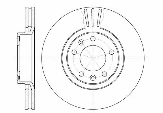 Woking D6307.10 Front brake disc ventilated D630710