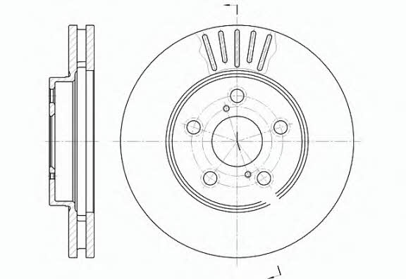 Woking D6542.10 Front brake disc ventilated D654210