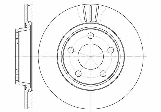 Woking D6548.10 Front brake disc ventilated D654810