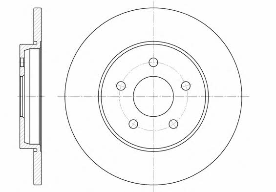 Woking D6661.00 Rear solid brake disc D666100 D666100 Woking Rear solid brake disc
