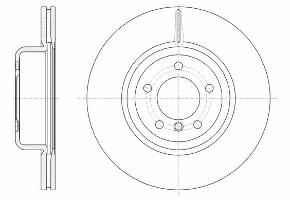 Woking D61544.10 Front brake disc ventilated D6154410