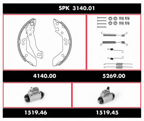 Woking SPK 3140.01 Brake shoe set SPK314001