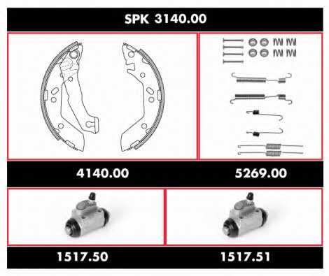 Woking SPK 3140.00 Brake shoe set SPK314000