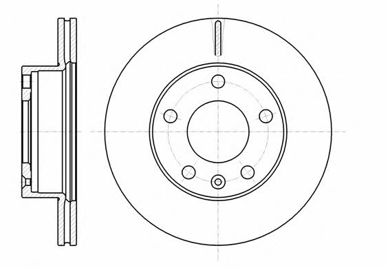 Woking D61064.10 Front brake disc ventilated D6106410