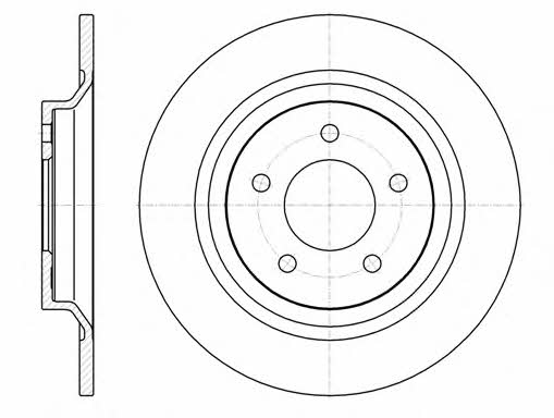 Woking D61113.00 Rear brake disc, non-ventilated D6111300