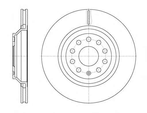 Woking D61172.10 Rear ventilated brake disc D6117210