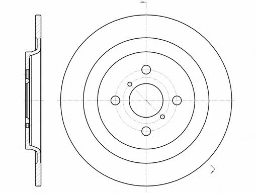 Woking D61173.00 Rear brake disc, non-ventilated D6117300