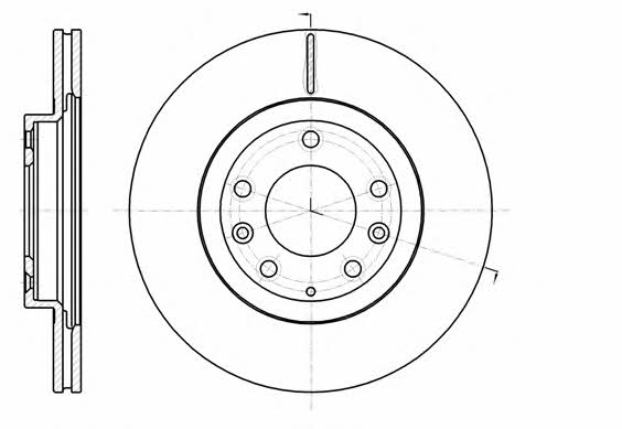 Woking D61215.10 Front brake disc ventilated D6121510