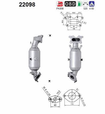 Cat converter Honda Civic: 22098 As Catalytic Converter