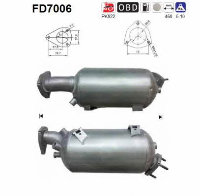 As FD7006 Diesel particulate filter DPF FD7006