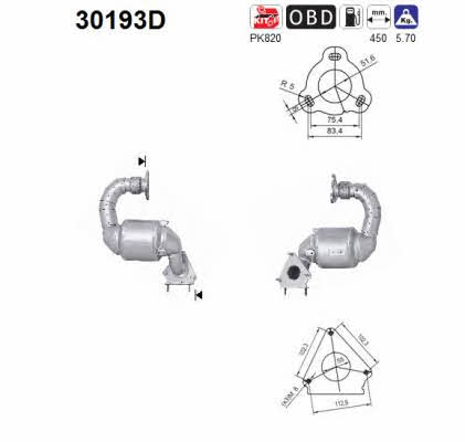 As 30193D Catalytic Converter 30193D