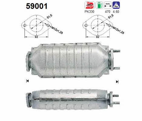 As 59001 Catalytic Converter 59001