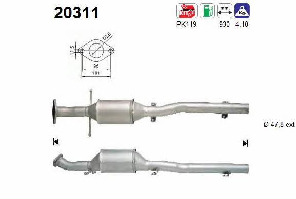 As 20311 Catalytic Converter 20311