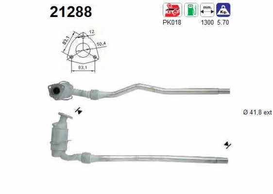 Cat converter Opel Corsa B: 21288 As Catalytic Converter