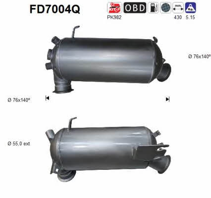 As FD7004Q Diesel particulate filter DPF FD7004Q