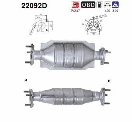 As 22092D Catalytic Converter 22092D