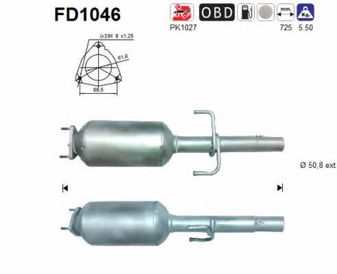 As FD1046 Diesel particulate filter DPF FD1046