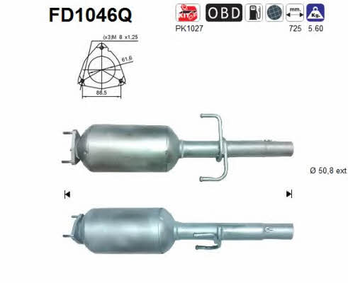 As FD1046Q Diesel particulate filter DPF FD1046Q