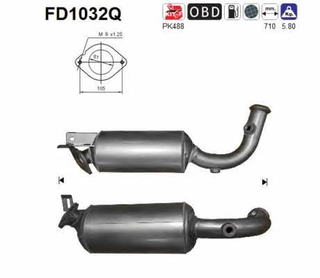 As FD1032Q Diesel particulate filter DPF FD1032Q