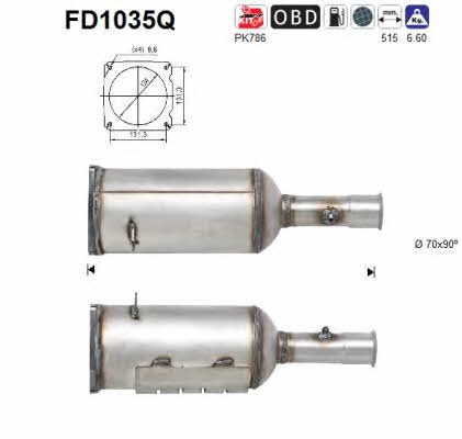 As FD1035Q Diesel particulate filter DPF FD1035Q