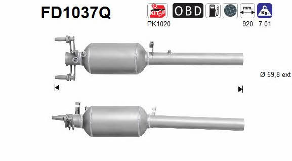 As FD1037Q Diesel particulate filter DPF FD1037Q