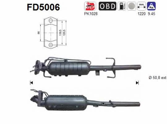 As FD5006 Diesel particulate filter DPF FD5006