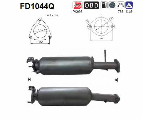 As FD1044Q Diesel particulate filter DPF FD1044Q