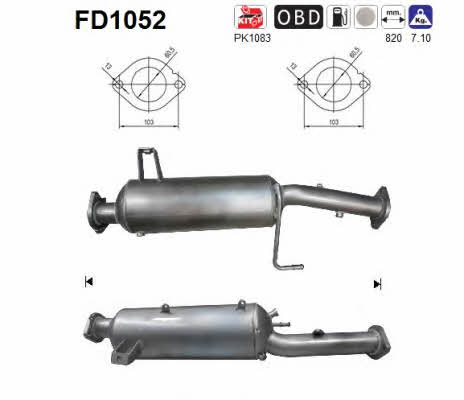 As FD1052 Diesel particulate filter DPF FD1052
