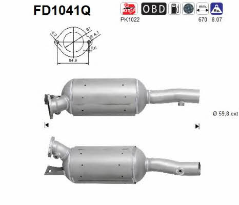As FD1041Q Diesel particulate filter DPF FD1041Q