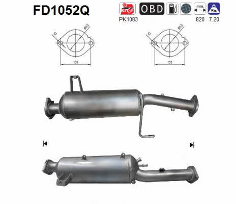 As FD1052Q Diesel particulate filter DPF FD1052Q