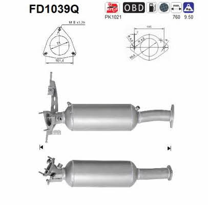 As FD1039Q Diesel particulate filter DPF FD1039Q