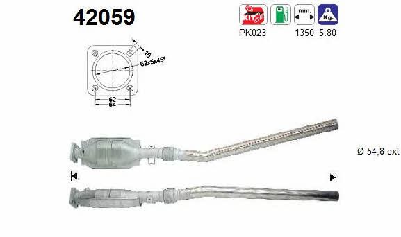 As 42059 Catalytic Converter 42059