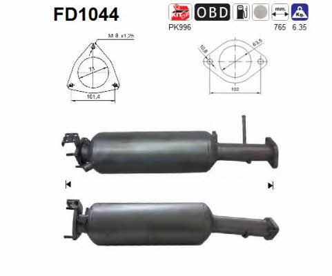 As FD1044 Diesel particulate filter DPF FD1044
