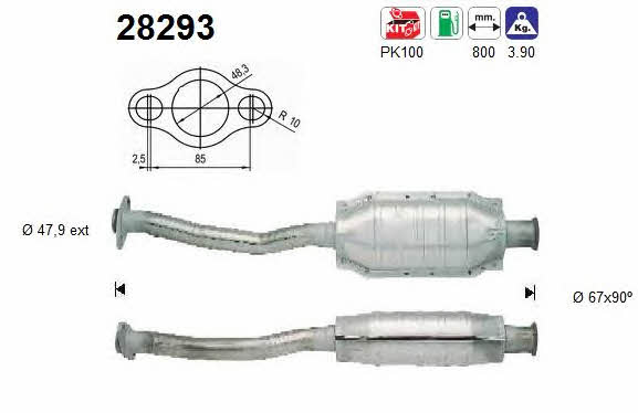 As 28293 Catalytic Converter 28293