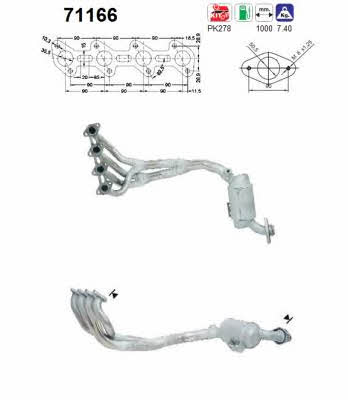 Catalytic exhaust system Mercedes: 71166 As Catalytic Converter